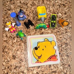 Disney Winnie the Pooh Kids Toy Bundle Figures Vehicles Booklet